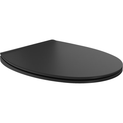 Mexen, Mexen Egg deska wolnoopadające slim, duroplast, czarna mat - 39243085