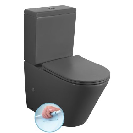 Sapho, DARIO RIMLESS WC kombi mísa s nádržkou, spodní/zadní odpad, bílá, PC1012WRGR