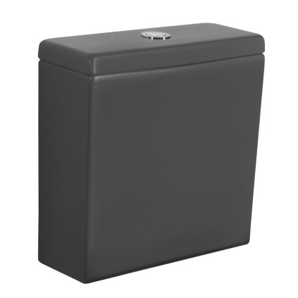 Sapho, PACO keramická splachovací nádržka pro kombi WC, šedá mat, PC1012GR-112