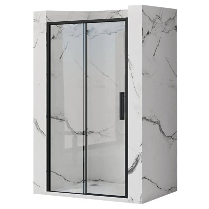 47509 4 rea rapid slide posuvne sprchove dvere do otvoru 110 x 195cm 6mm cire sklo cierny profil rea k6401