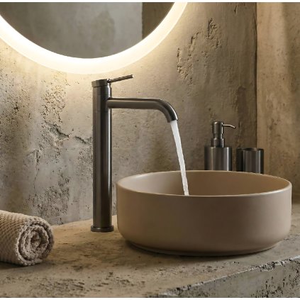 Rea Lungis, vysoká umyvadlová baterie h-345, grafitová, REA-B6102