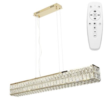 Toolight, LED křišťálové stropní svítidlo APP1566-CP, zlatá, OSW-06403