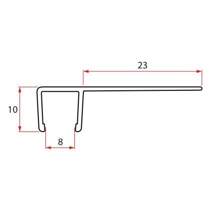 Gelco, DRAGON set svislých těsnění, 2 ks, NDGD01