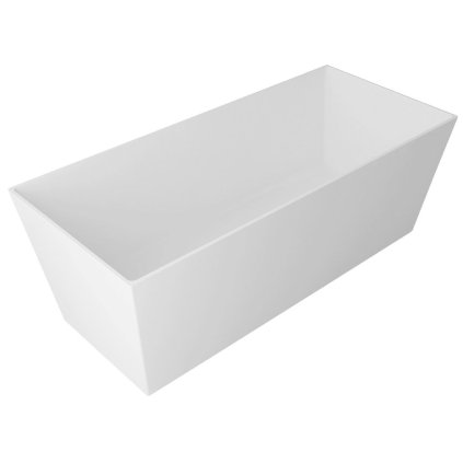Gelco, KVADRIE - vana, 1590x650x550mm, litý mramor, objem 360l, bílá lesk, GVKV1590