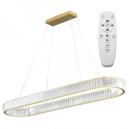Toolight, LED stropní svítidlo 100x30 cm, 22W, APP1508-CP, zlatá matná, OSW-06971