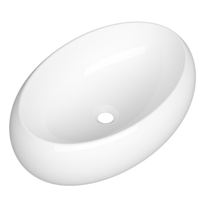 Gamma Figa, umyvadlo na desku 610x415x155 mm, bílá lesklá, GMA-UC-FIGA