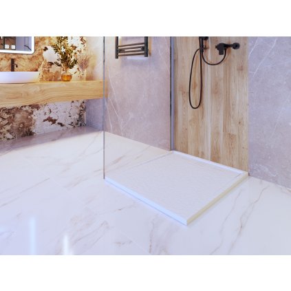 Erga Almac, SMC sprchová vanička 90 x 80 x 3 cm, bílá, ERG-GMA-AL-8090