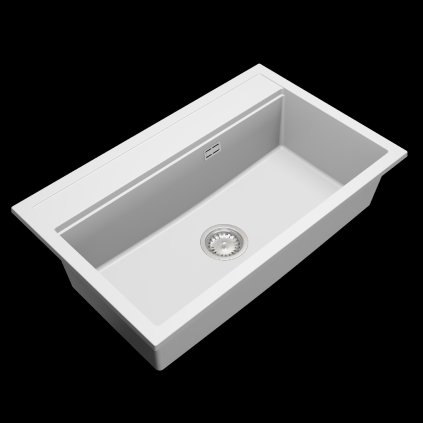 554113 gamma advance 1 komorovy granitovy drez 805x505x210 mm biela gma zle000118