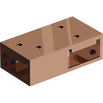 Mexen T spoj pro Kioto WALK-IN sprchové stěny 8mm, růžové-zlato, 800-09-60