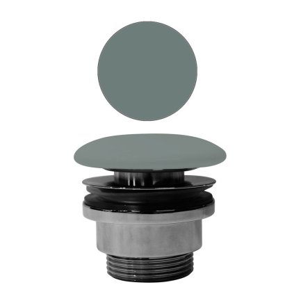 GSI, GSI umyvadlová výpusť 5/4", neuzavíratelná, tl.5-65 mm, keramická krytka, agáve mat, PVC04