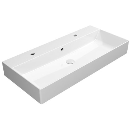 GSI, KUBE X keramické umyvadlo 100x47 cm, bílá ExtraGlaze, 9423211