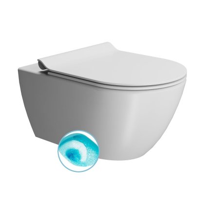 GSI, PURA závěsná WC mísa, Swirlflush, 55x36 cm, bílá dual-mat, 881509