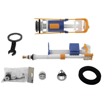 Kerasan, EGO-FLO-CENTO-RETRO úsporný splachovací mechanismus na WC kombi, chrom, 750990