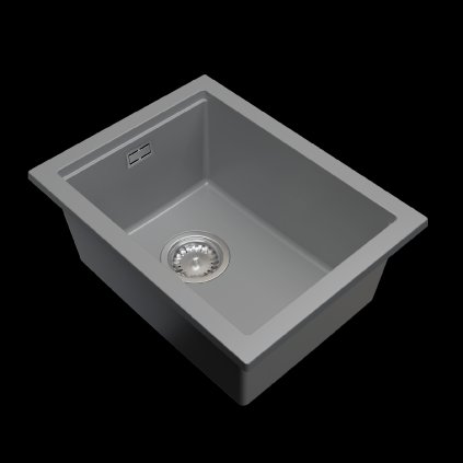 Gamma Decor 3850, 1-komorový granitový dřez 380x500x207 mm, šedá, GMA-ZLE000163
