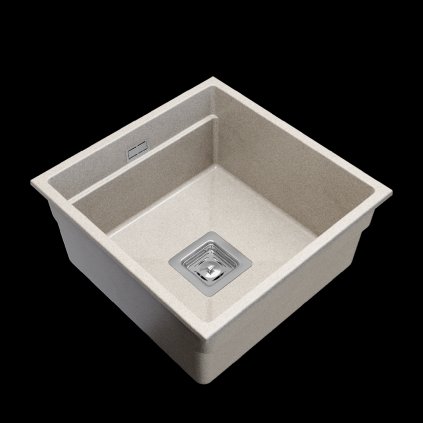 Gamma Decor 4445, 1-komorový granitový dřez 440x450x215 mm, béžová, GMA-ZLE000124
