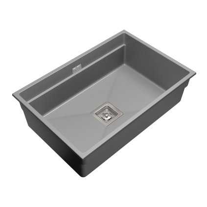 Gamma Decor 7050, 1-komorový granitový dřez 700x470x220 mm, šedá, GMA-ZLE000103