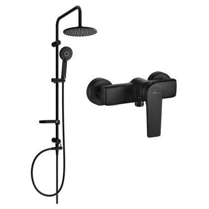 Mexen Carl sprchový set s dešťovou sprchou a sprchovou baterií Lynx, černá, 745940240-70