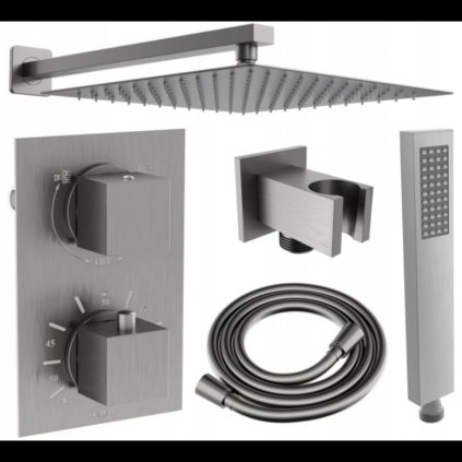 126606 mexen cube dr02 podomietkovy sprchovy set s dazdovou sprchou 25x25 cm 6v1 grafitova 77502dr0225 66