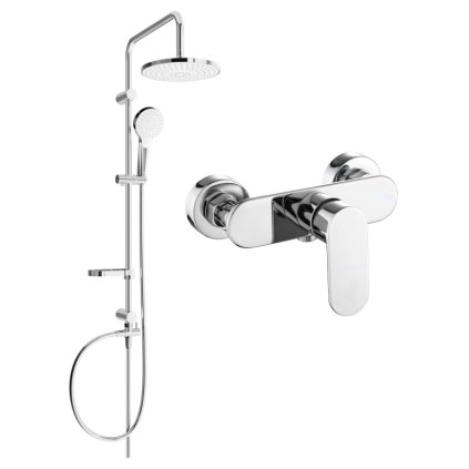 Mexen Erik sprchový set s dešťovou sprchou a sprchovou baterií Milo, chromová, 71340205-00