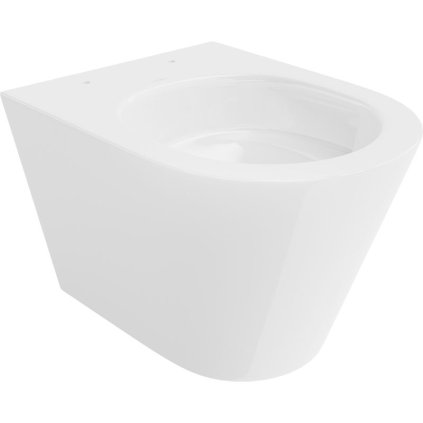 Mexen Rico, závěsná WC mísa 490x360x370 mm, Rimless Tornádo, bílá lesklá, 3372XX00T