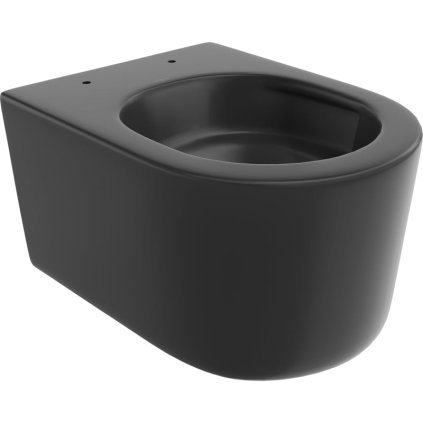 Mexen Sofia, závěsná WC mísa 490x360x355 mm, Rimless Tornádo, černá matná, 3354XX85T
