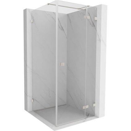Mexen Lunar T, výklopný sprchový kout pravý 120 x 120 cm, 8mm čiré sklo, ocelový profil, 834T-120-120-97-00-P