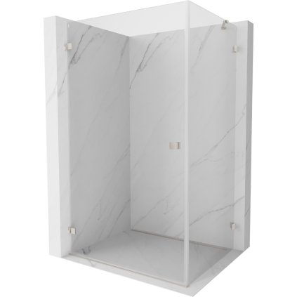 Mexen Lunar-B, výklopný sprchový kout levý 85 x 80 cm, 8mm čiré sklo, ocelový profil, 832-085-080-97-00-L