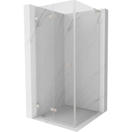 Mexen Lunar-F L, skládací sprchový kout levý 70 x 70 cm, 8mm čiré sklo, ocelový profil, 836L-070-070-97-00-L