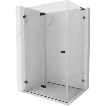 Mexen Lunar-F L, skládací sprchový kout levý 80 x 70 cm, 8mm čiré sklo, černý profil, 836L-080-070-70-00-L
