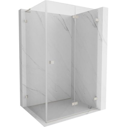 Mexen Lunar-F L, sprchový kout pravý 100 x 90 cm, 8mm čiré sklo, ocelový profil, 836L-100-090-97-00-P