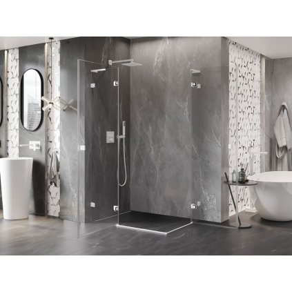 576283 mexen lunar l duo vyklopny sprchovy kut 100 x 90 cm 8mm cire sklo biely profil 834l 100l 090p 20 00