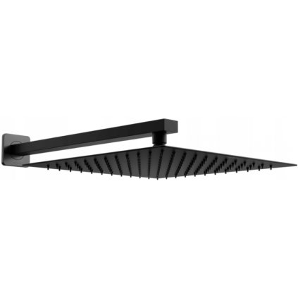 Mexen Slim dešťová hlavice 25 x 25 cm se sprchovým ramenem 40cm, černá, 79125112-70