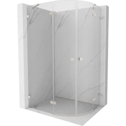 Mexen Lunar, půlkruhový sprchový kout naklápěcí doleva 100 x 90 cm, 8mm čiré sklo, ocelový profil, 833-100L-090P-97-00