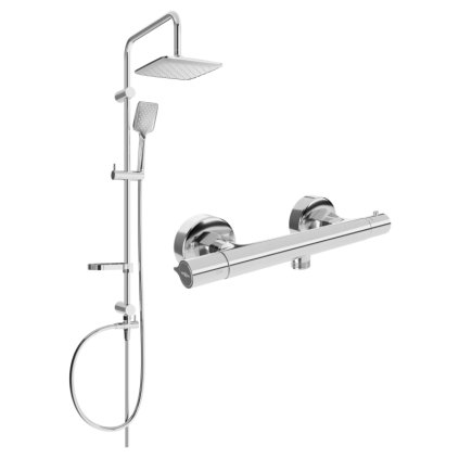 Mexen Sven sprchový set s dešťovou sprchou a Slim termostatickou sprchovou baterií, chromová, 77105262-00