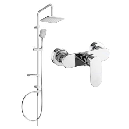 Mexen Sven sprchový set s dešťovou sprchou a sprchovou baterií Milo, chromová, 71340262-00