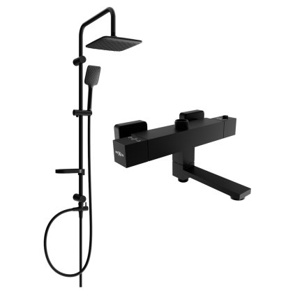 Mexen Sven sprchový set s dešťovou sprchou a sprchovou baterií Zero, černá, 77910262-70