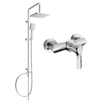 Mexen Tord sprchový set s dešťovou sprchou a sprchovou baterií Sabre, chromová, 72140200-00