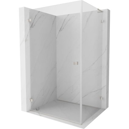 Mexen Lunar-B L sklápěcí sprchový kout levý 75 x 70 cm, čiré sklo, broušená ocel, 832L-075-070-97-00-L