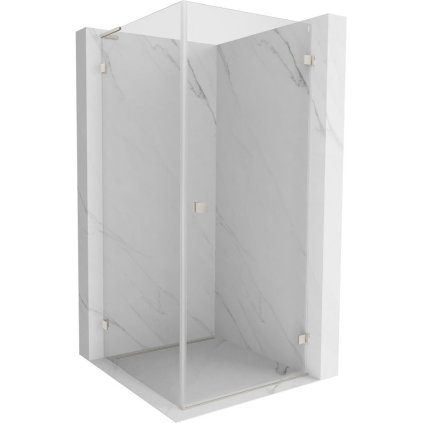 586765 20 mexen lunar b l vyklopny sprchovy kut pravy 90 x 90 cm cire sklo brusena ocel 832l 090 090 97 00 p