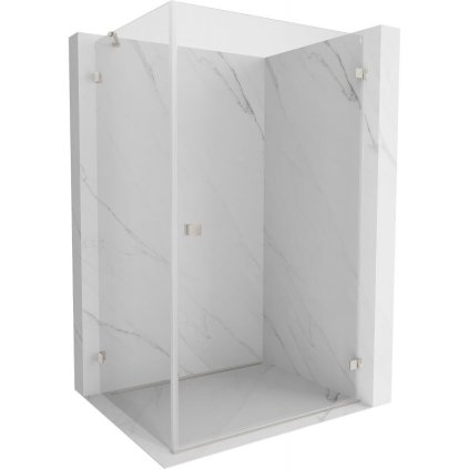 Mexen Lunar-B pravostranný výklopný sprchový kout 90 x 70 cm, čiré sklo, broušená ocel, 832-090-070-97-00-P