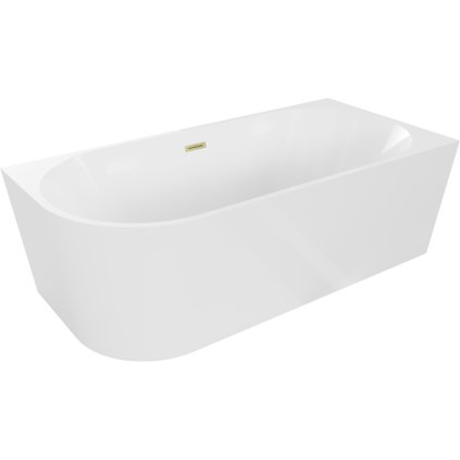 588040 2 mexen mia volne stojaca rohova vana prava 140 x 75 cm biela zlaty matny prepad 52691407500p 55
