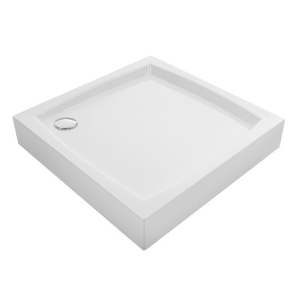 Laveo Desna, čtvercová akrylátová sprchová vanička 90x90x16 cm, bílá, LAV-JBD_696K