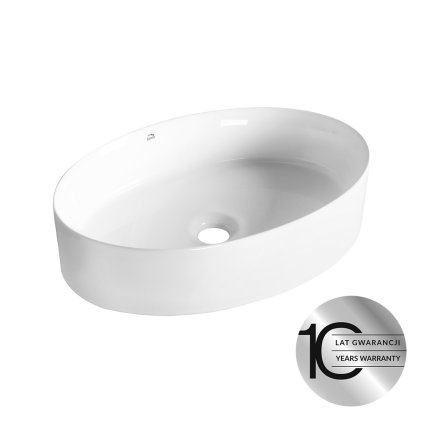 Laveo Desna, umyvadlo na desku 480x340x110 mm, bílá lesklá, LAV-VUD_6248