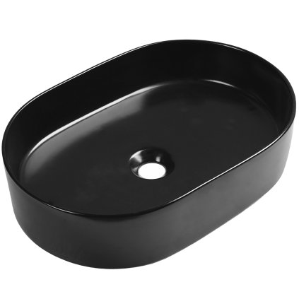 Laveo Desna, umyvadlo na desku 500x350x120 mm, černá matná, LAV-VUD_B250