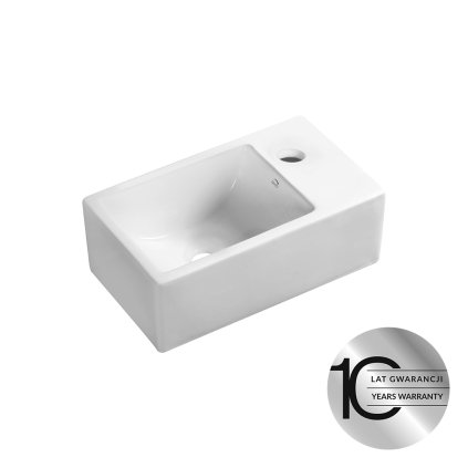 589369 laveo kvadrato keramicke umyvadlo 355x210x130 mm prave biela leskla lav vuk 6135