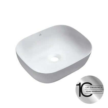 Laveo Mogami, umyvadlo na desku 505x405x140 mm, bílá lesklá, LAV-VUM_6250
