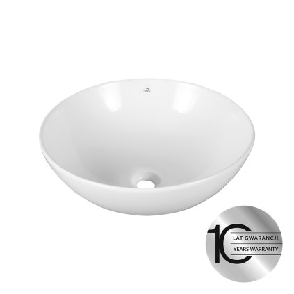 Laveo Sabi, umyvadlo na desku 400x400x150 mm, bílá lesklá, LAV-VUS_6240