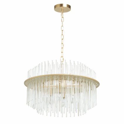 Toolight, křišťálové stropní svítidlo 6xE14 APP1653-6CP, zlatá lesklá, OSW-01596