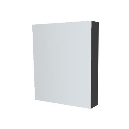 Mereo, Mereo Koupelnová zrcadlová skříňka 60 cm, galerka, 1x dvířka levá, Multidecor, Černá Supermat, MER-CN798G61CIPM