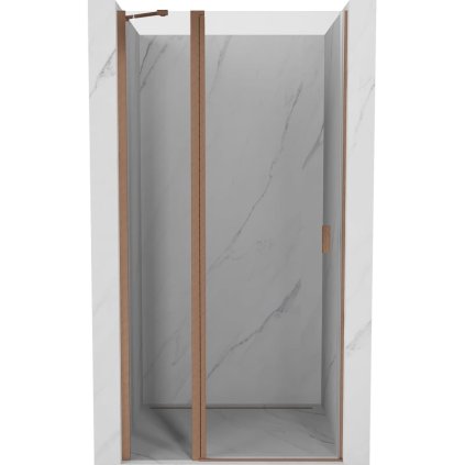 Mexen Otevírací sprchové dveře MIST (1d+1s) 100x200 cm 6mm broušená měď, průhledné, 8A4-100-000-65-00